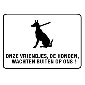 Grote hoeveelheid Schepsel mooi zo Honden wachten buiten (Pictogrammen) bestellen | Veiligwinkel.nl