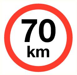 bed Vlak specificatie Verbodsbord 70 Km (Pictogrammen) bestellen | Veiligwinkel.nl